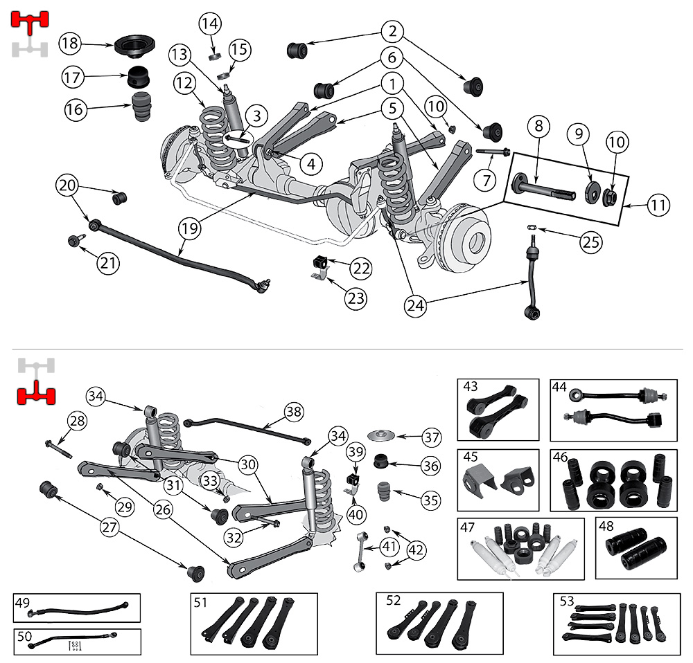 Jeep Wrangler Tj Suspension Parts Exploded View Diagram Years | My XXX